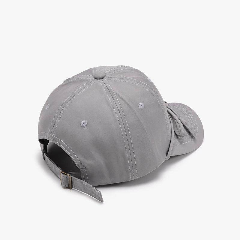 Tied Bow Cotton Baseball Cap for Stylish Summer Wear