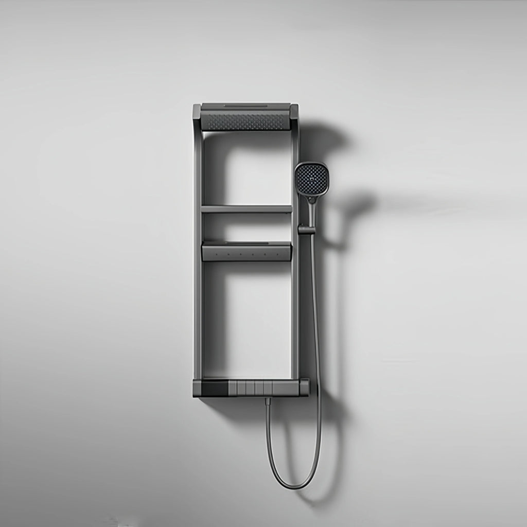 New Arrival Luxury Modern Single Handle Shower System Polished Chrome Thermostatic Faucets Rain Soft Jet Single Lever Ceramic
