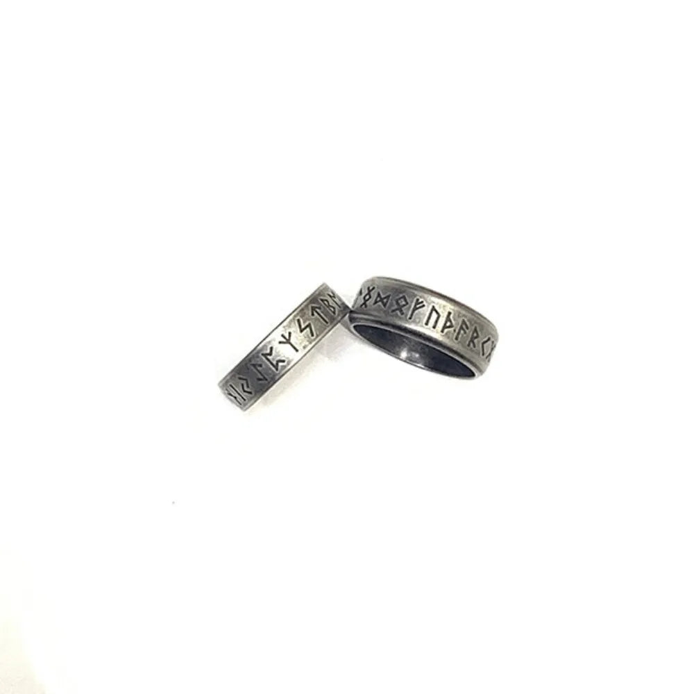 Retro European and American New Viking Rune Ancient Ring Men's Fashion Trend Retro Punk Party Accessories Jewelry