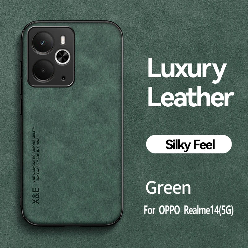 Luxury Shockproof Case For for Realme 14 5G Realme 14T 5G Protective Cover Magnetic Car Holder Phone Coque Fundas