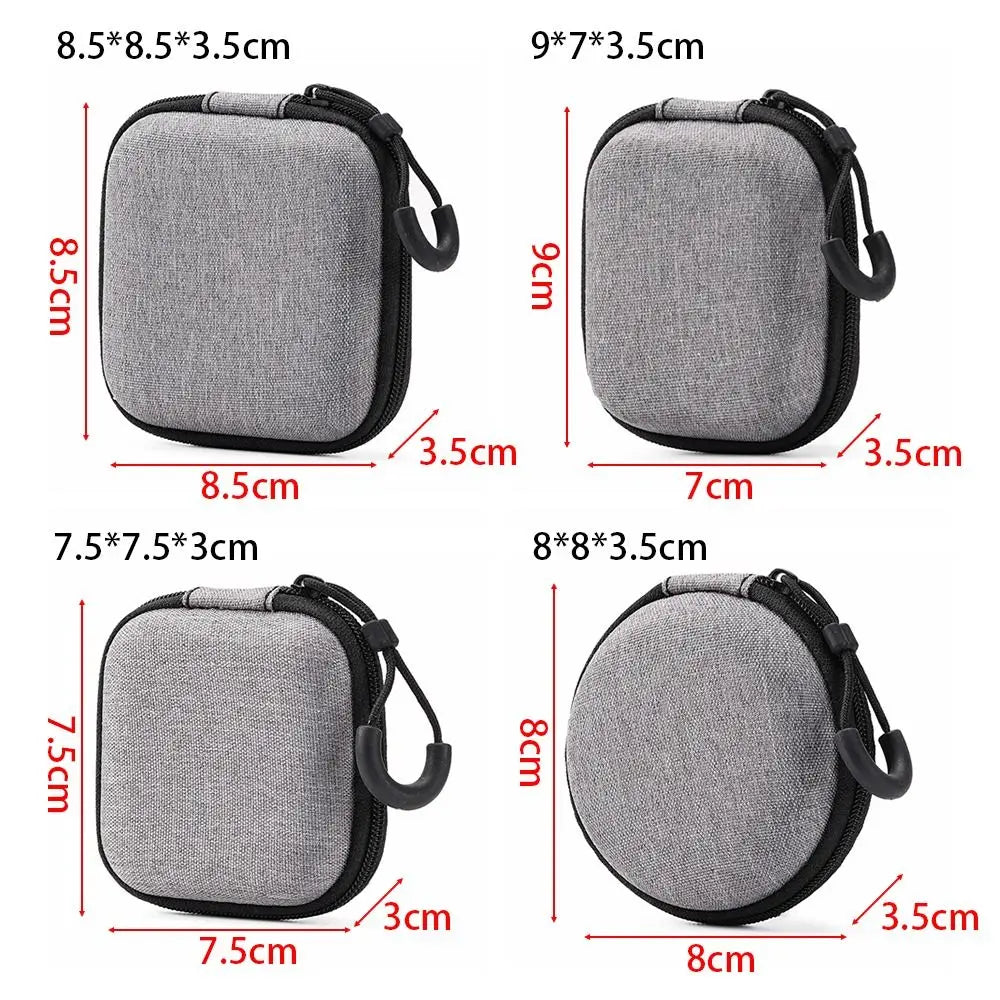 1Pcs Earphone/Phone/Charging Cable EVA Storage Bag For Airpod Mini Zipper Earphone Case Portable Digital Accessories