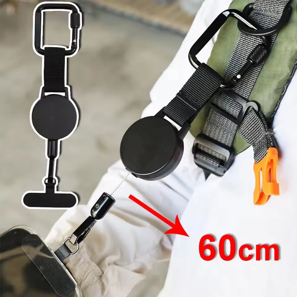 Retractable Anti-Theft Phone Holder Outdoor Case for IPhone 17 Air 16 E 15 14 13 12 11 Pro Max Plus Anti-lost Cord Clip Cover