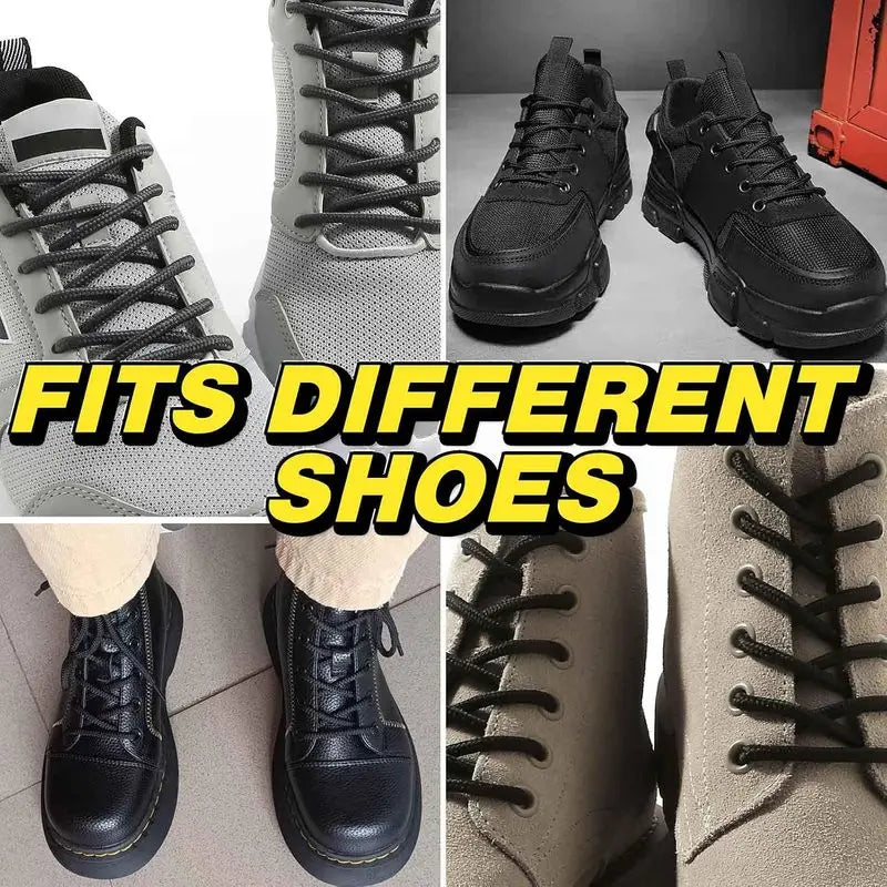 Round Boots Laces, 130mmlength4mm Diameter Work & Hiking Shoe Laces for Boots | Men Women Replacement Shoelaces, Heavy Duty, hj