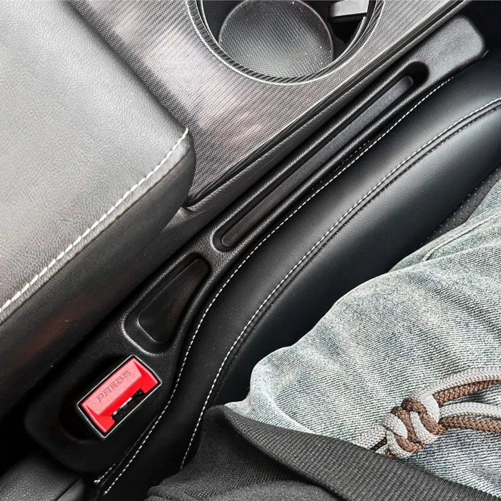 2Pcs Car Seat Gap Filler Seat Crevice Storage Box Bag Between Seats