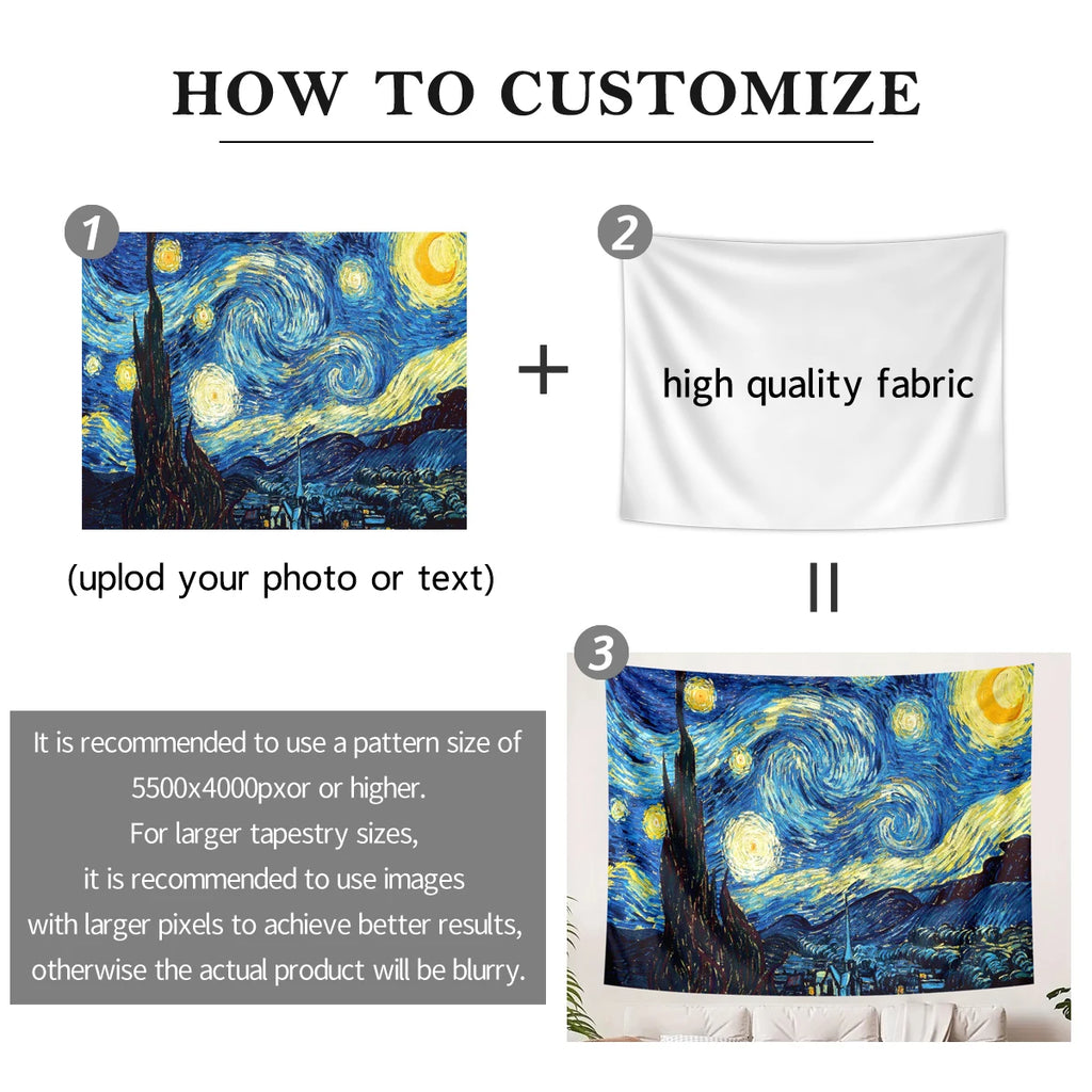 1pc Customized tapestries, customized banners and logo backgrounds,