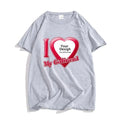 DIY I Love My Boyfriend Girlfriend T-shirt For Mens Women Custom Photo
