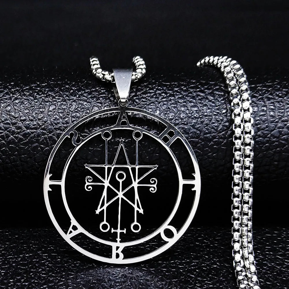 Astaroth Sigil Goetia Stainless Steel Necklace Solomon Demon Seal