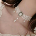 collares mujer cortos white Velvet Choker Necklace for Women Statement