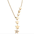 XIYANIKE 316L Stainless Steel Stars Zircon Necklaces Charms Chain