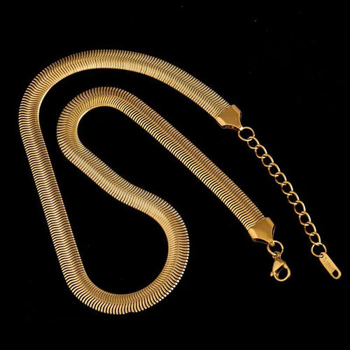 XIYANIKE 316L Stainless Steel Thick Snake Bone Necklace For Women Punk