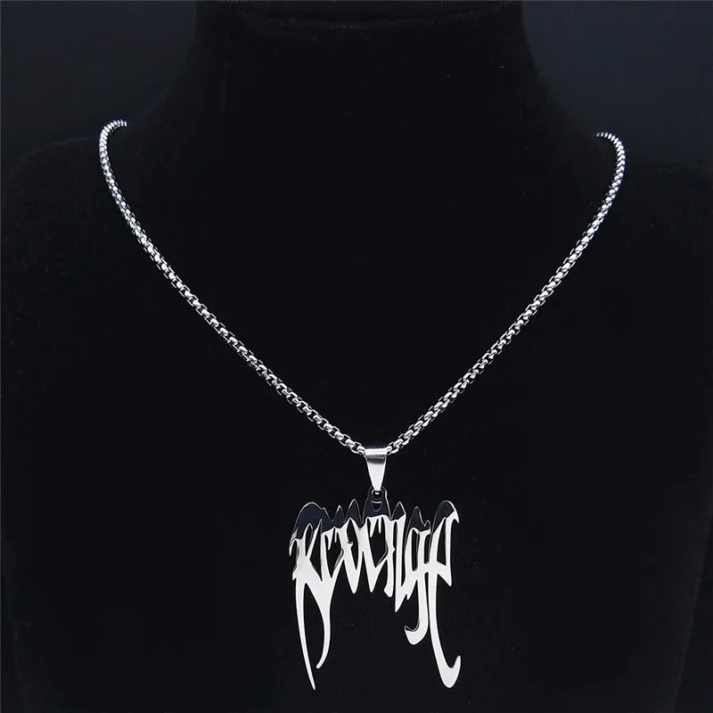 Punk Broken Stainless Steel Spiked Choker Necklace Women/Men Silver