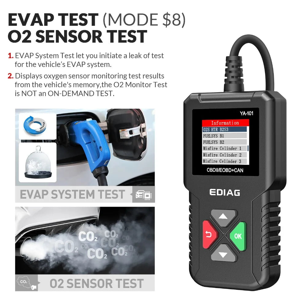 Best Selling Product 2026 EDIAG YA101 OBDII Car Code Reader Full
