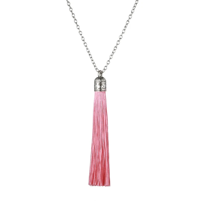 Boho Tassel Pendants Necklaces For Women Ethnic Vintage Statement