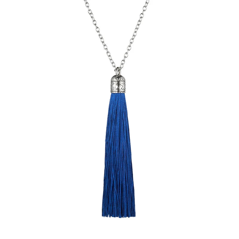 Boho Tassel Pendants Necklaces For Women Ethnic Vintage Statement