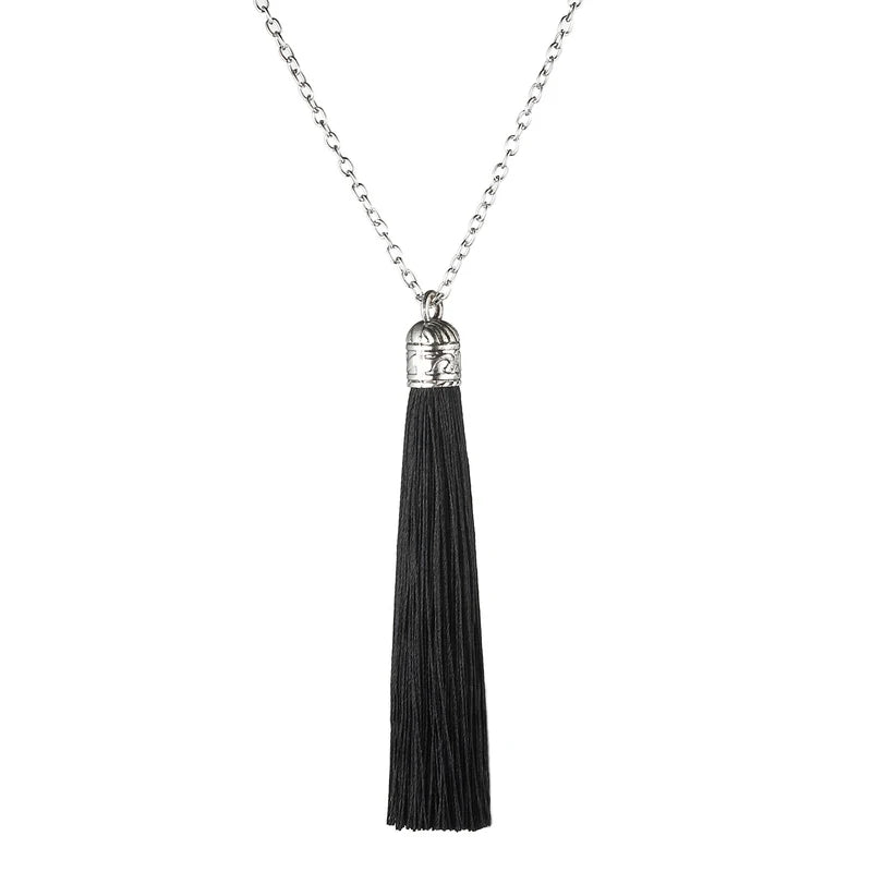 Boho Tassel Pendants Necklaces For Women Ethnic Vintage Statement