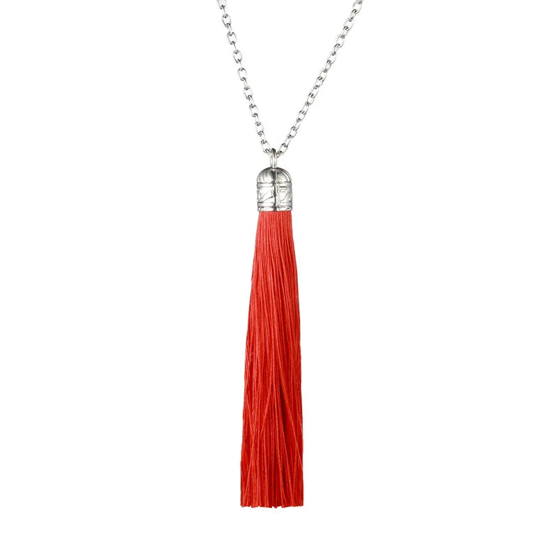 Boho Tassel Pendants Necklaces For Women Ethnic Vintage Statement