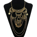 Collares Boho Maxi Choker Collier Femme Necklace Geometric Chain Coin