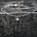 Stainless Steel Crystal Necklace for Women Ice Beads Star Sunflower
