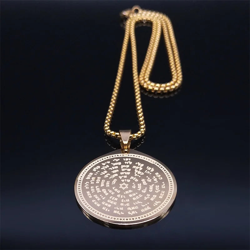 Jewish Bible Stainless Steel Hexagram Chain Necklace Women/Men 72
