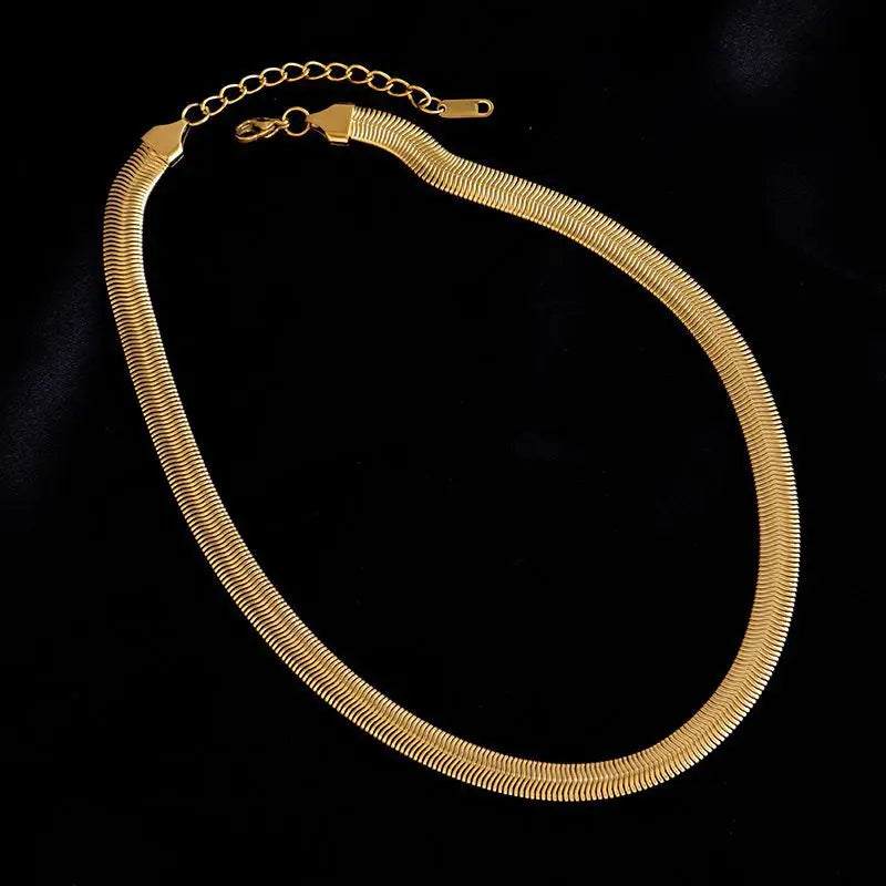 XIYANIKE 316L Stainless Steel Thick Snake Bone Necklace For Women Punk