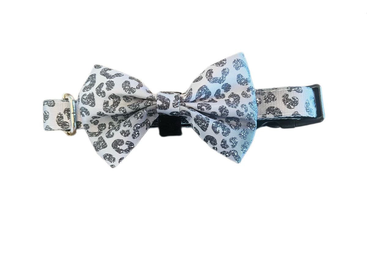 YOU’RE SO GLAM BOW TIE DOG CAT SILVER OMBRE