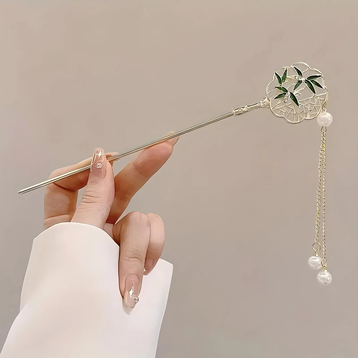1/6pcs Elegant Chinese Style Tassel Hair Stick Traditional Floral