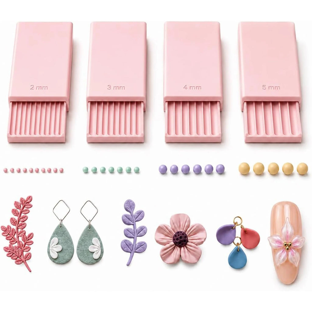 4PCS 3D Print Clay Gel Ball Maker Tool, Nail Art Bead Roller for 3D