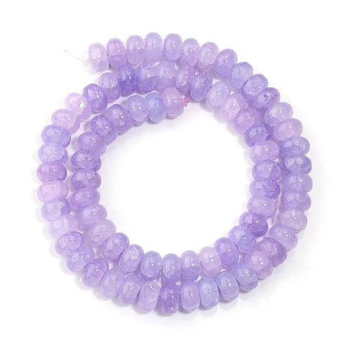1 String 5x8mm Glass Beads Colorful Abacus Flat Round Loose Beads For
