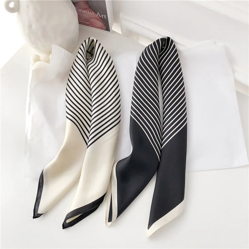 Women Korean version of simple stripes brocade forging 70cm small