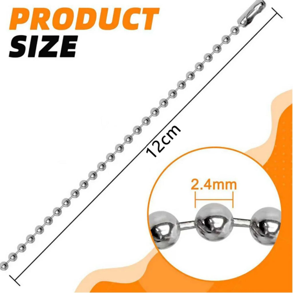 100PCS 12cm Bead Chains Fits Key Chain/Dolls/Label Hand Tag Connector