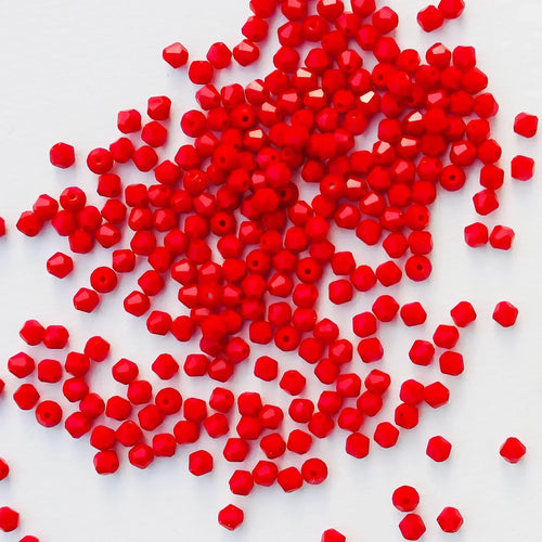 100PCS 4MM Shiny Faceted Austria Crystal Beads Bicone Beads Loose