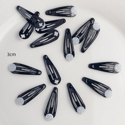 3cm Metal Snap BB Hair Clips with Glue Pad Diy Side Barrettes Mini