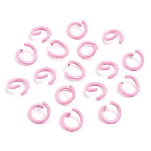 200pcs 8mm Open Jump Rings Colorful Metal Iron Split Single Rings