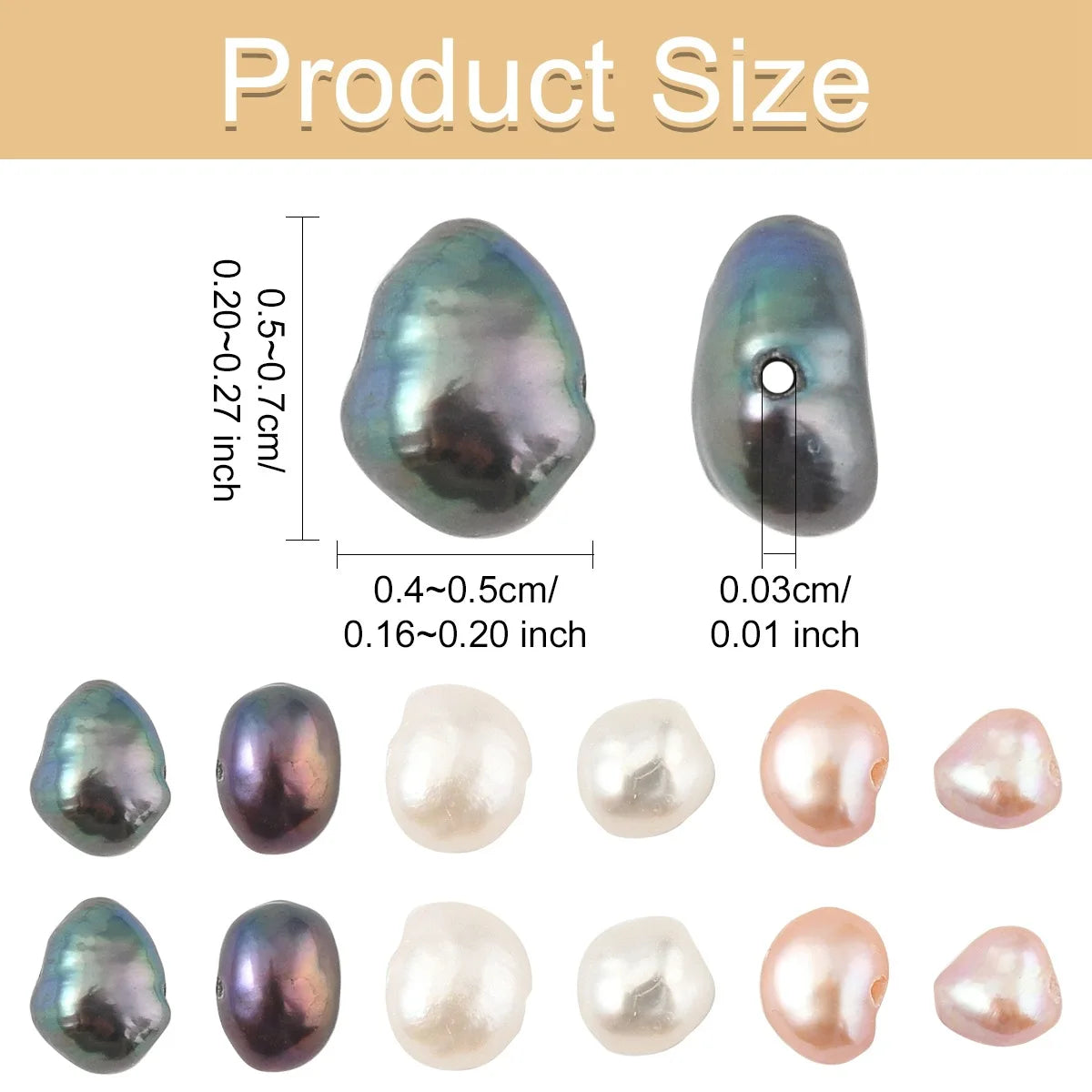 10Pcs Natural Freshwater Pearl Beads Exquisite Irregular Pearl Bead