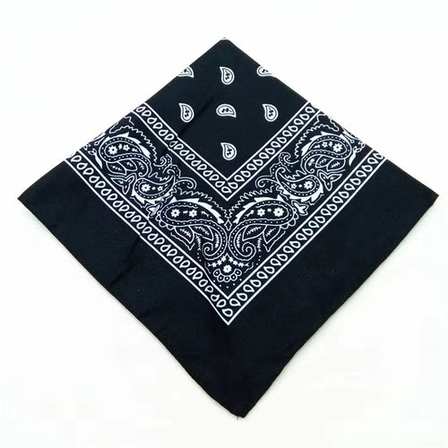 1-4Pcs Fashion Hip Hop Cotton Bandana Square Scarf 54cm*54cm Black Red