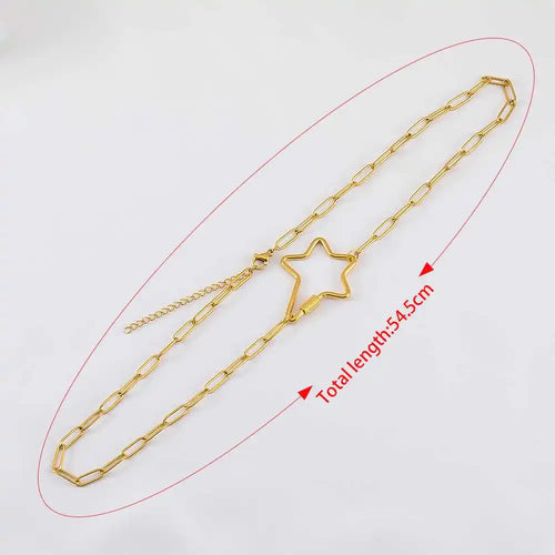 1pc Stainless Steel Heart Oval Spiral Clasp Necklace Semi-finished