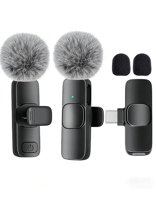 Type-C Port Professional Wireless Lavalier Microphone for Smartphones,