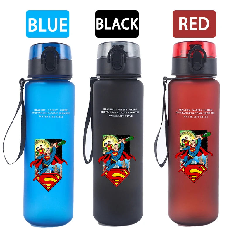 650ml Supermans Sports Water Bottle Women Men Motivational Leak Proof