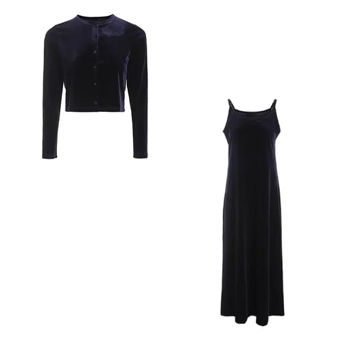 2024 Autumn Women Solid Color New Sleeveless Dress Single-breasted