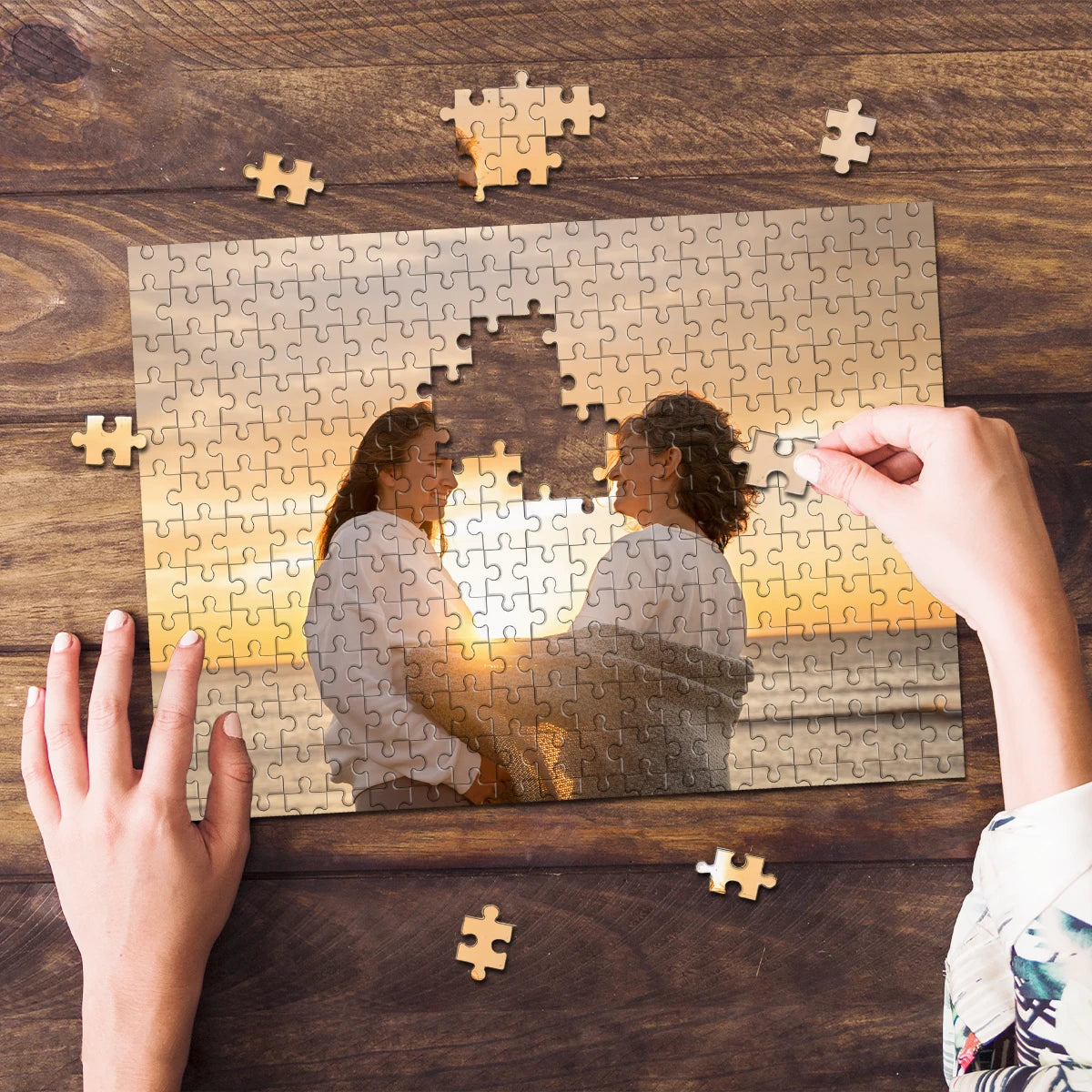 35/300/500/1025pcs Personalized Custom Photo Puzzle Friend Upload