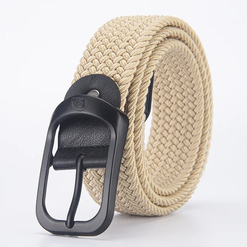 Men's Belt Casual Woven Elastic Belt Outdoor Sports Women's Belt