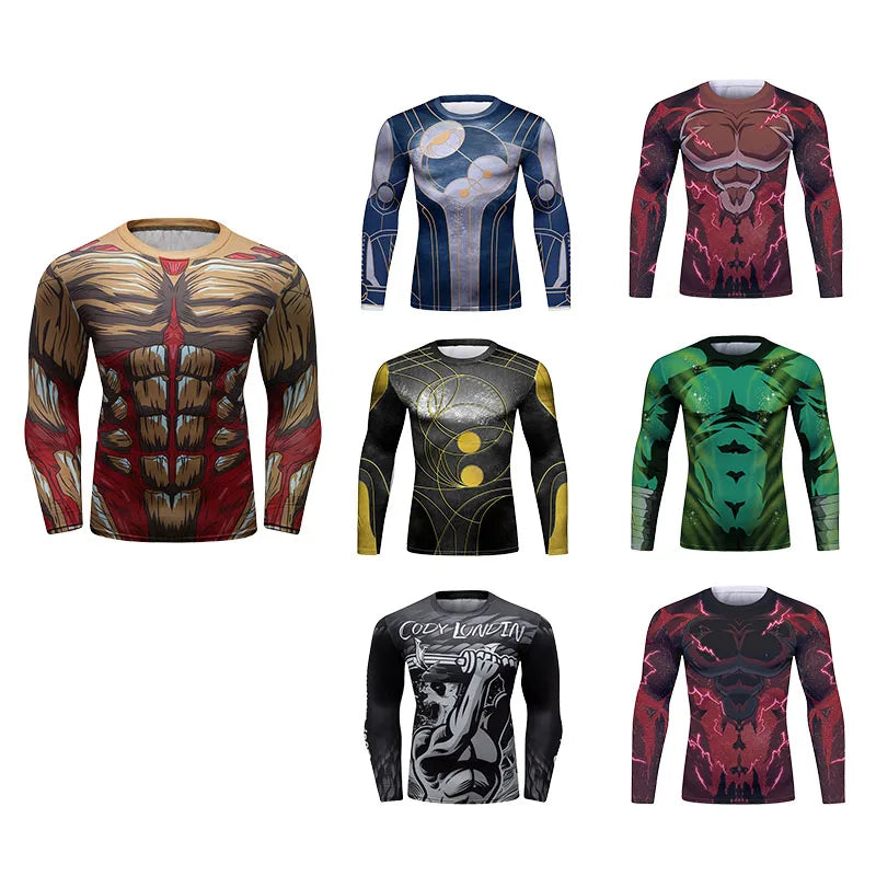 Cody Lundin Quick Dry Brazilian MMA Men's Rashguard With Long Sleeves