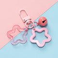 1pc Acrylic Star Keychains with Small Bell Shaped Hollow Pentagram