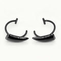 1pair Stainless Steel Personalised Sharp Teeth Fake Piercing Lip Ring