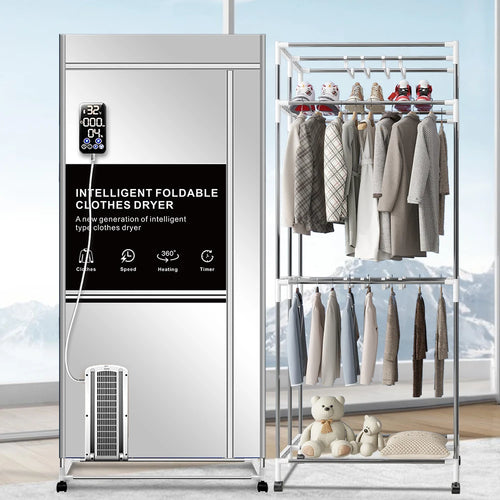 Portable Electric Clothes Dryer, 1600W Heated Clothes Airer,Travel