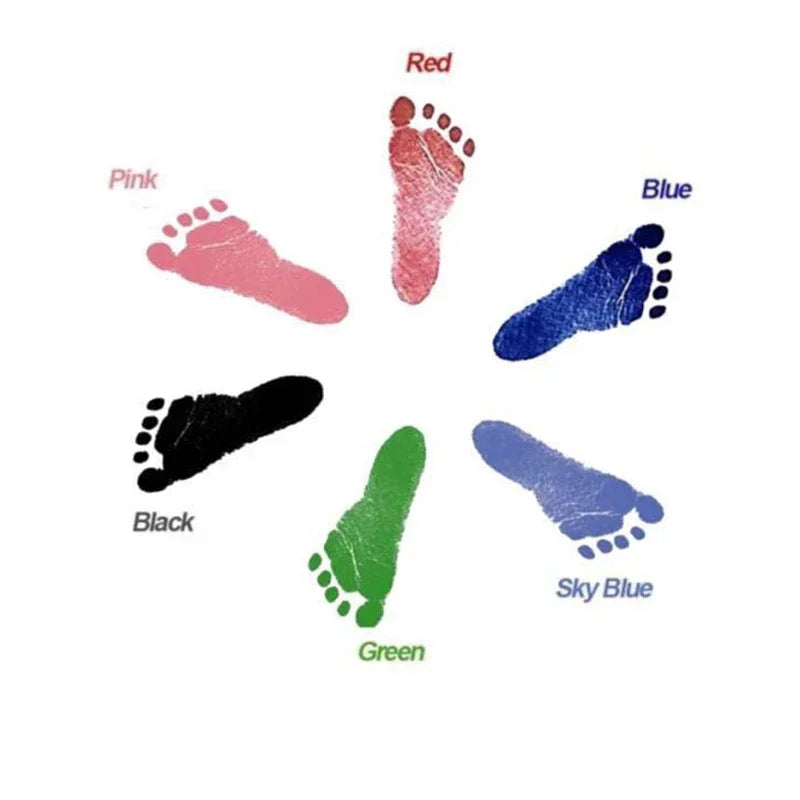 Newborn Baby DIY Hand And Footprint Kit Ink Pads Photo Frame Handprint