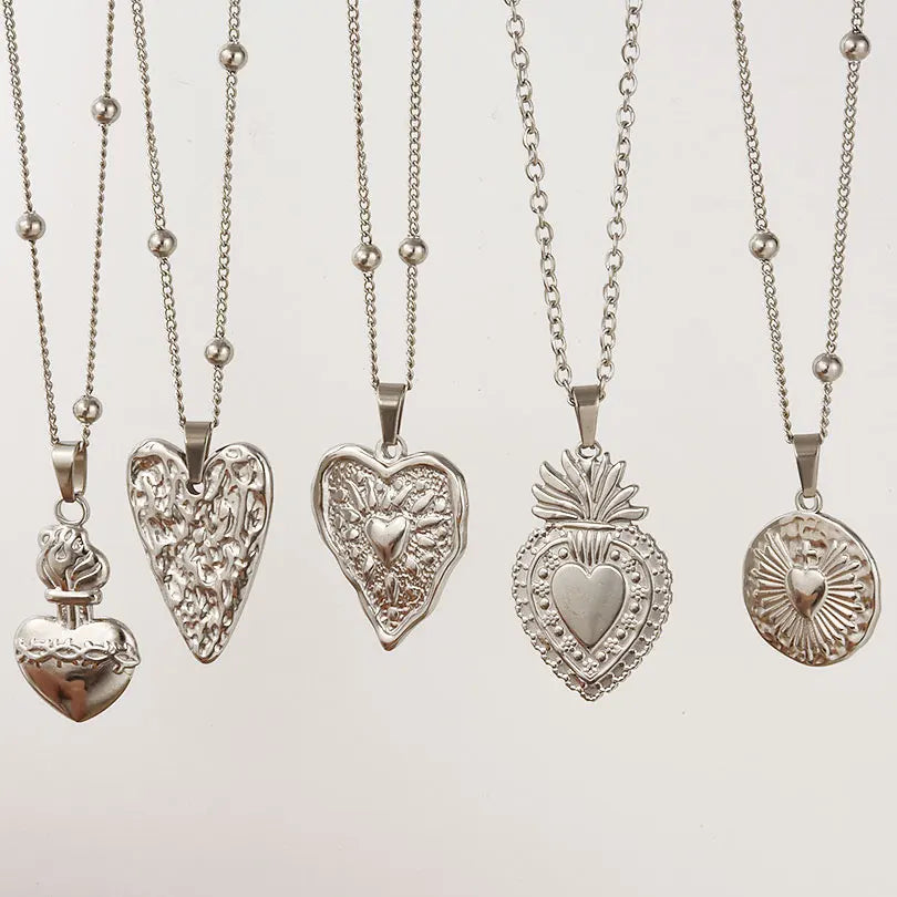 1Pc Religious Christian Catholic Sacred Heart Pendant Necklaces
