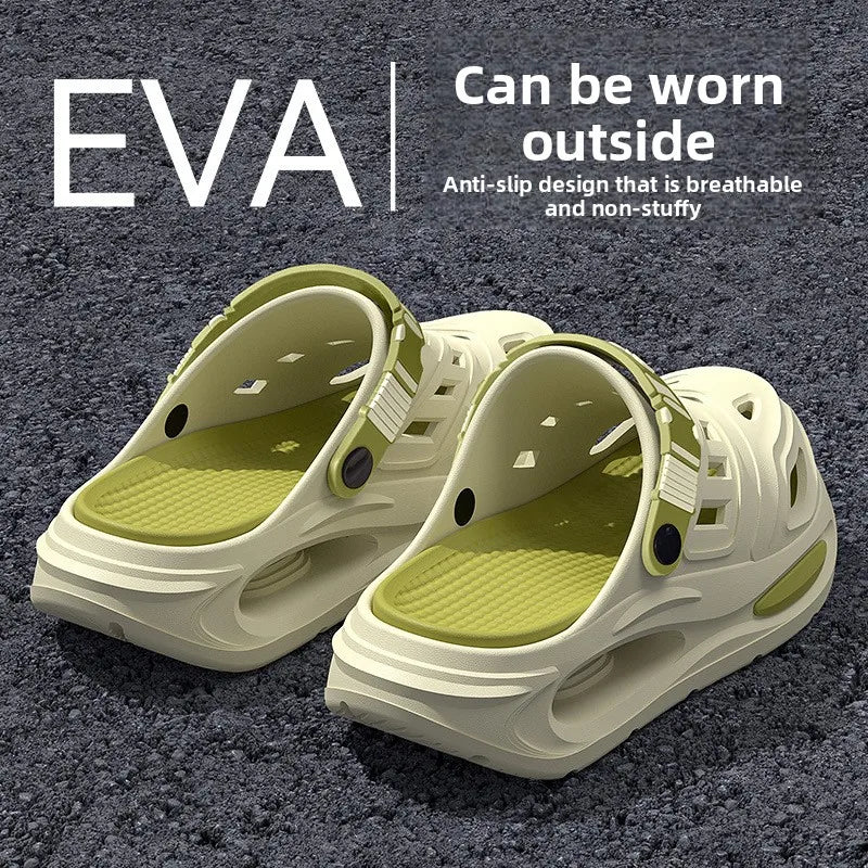 Men's and Women's Cave Shoes Fashion Breathable Sandals with Removable