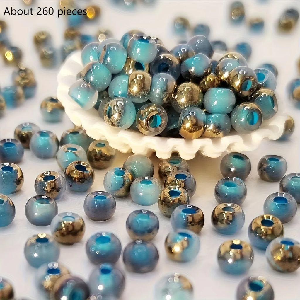 DIY Handmade Jewelry Materials with Round Beads, Colorful Beading,
