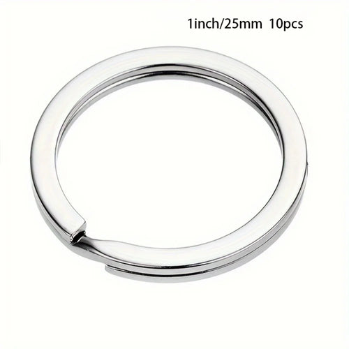 10/20/40pcs Split Key Rings Keyrings, Key Rings Bulk, Flat Keychain